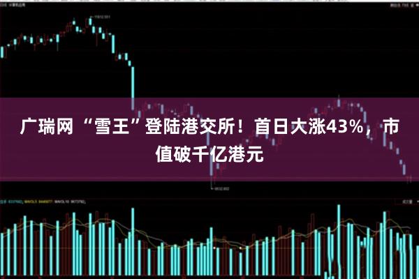 广瑞网 “雪王”登陆港交所！首日大涨43%，市值破千亿港元