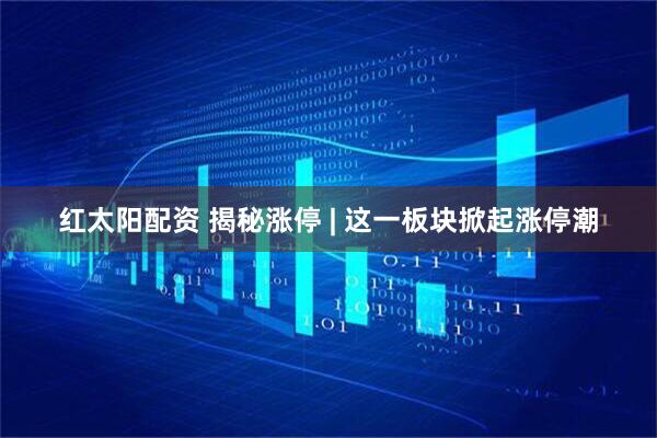 红太阳配资 揭秘涨停 | 这一板块掀起涨停潮